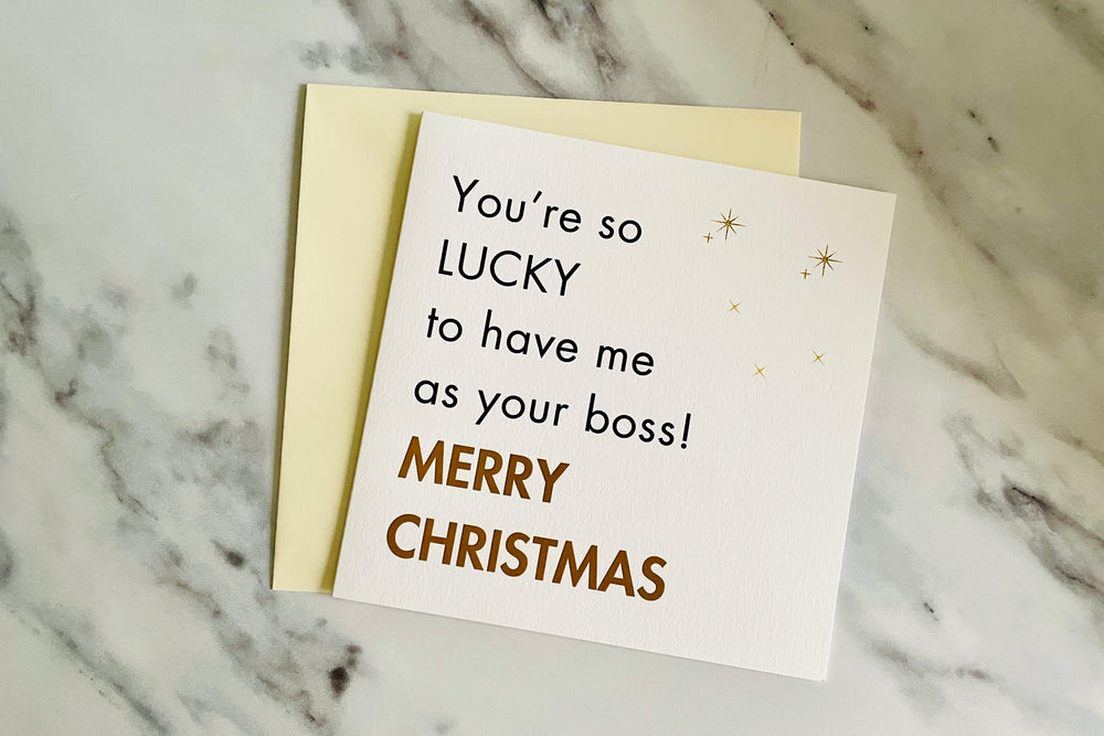 Lucky at Christmas Greeting Card