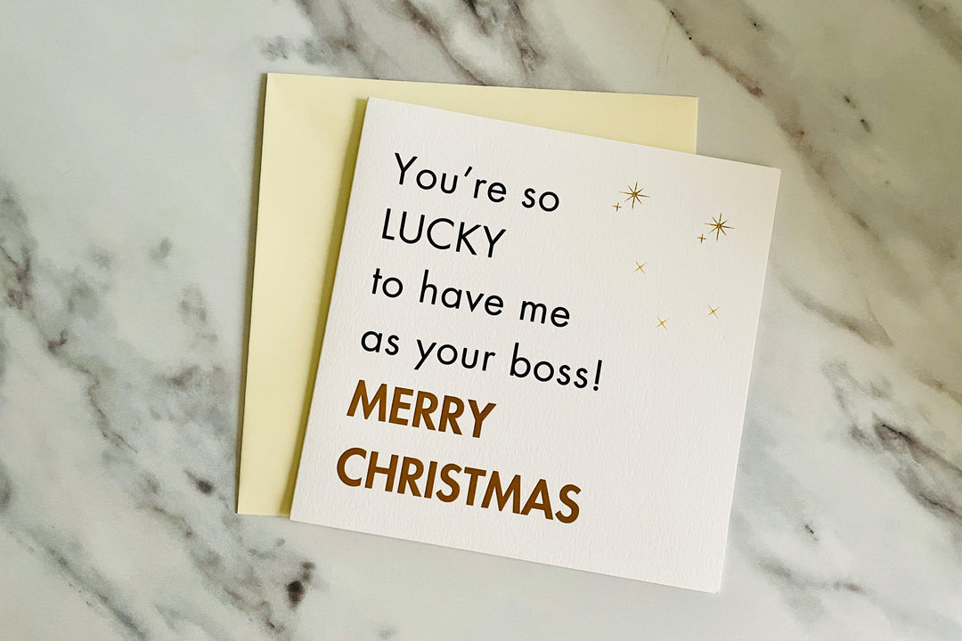 Lucky at Christmas Greeting Card