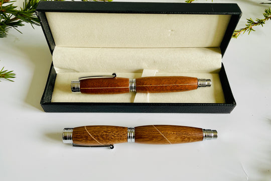 His and Hers Handcrafted Wood Fountain Pens