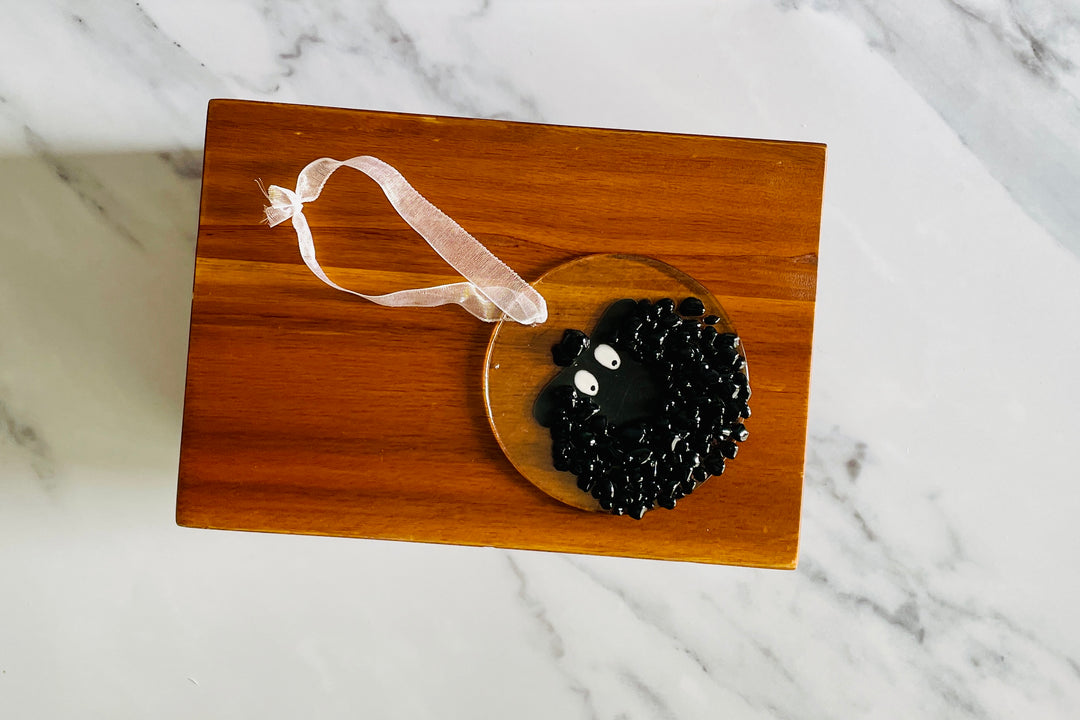 Artisan Fused Glass Decoration - Sheep