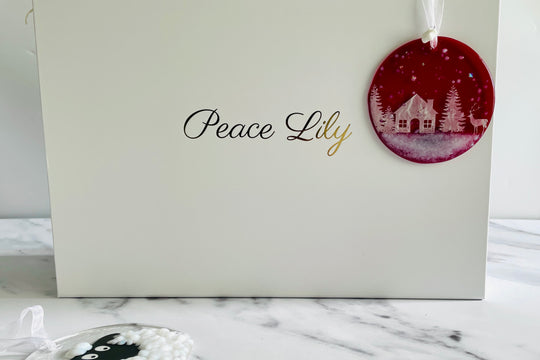 Handcrafted Fused Glass Decoration - Cabin in Wood