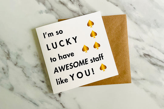 Lucky Awesome Staff Card