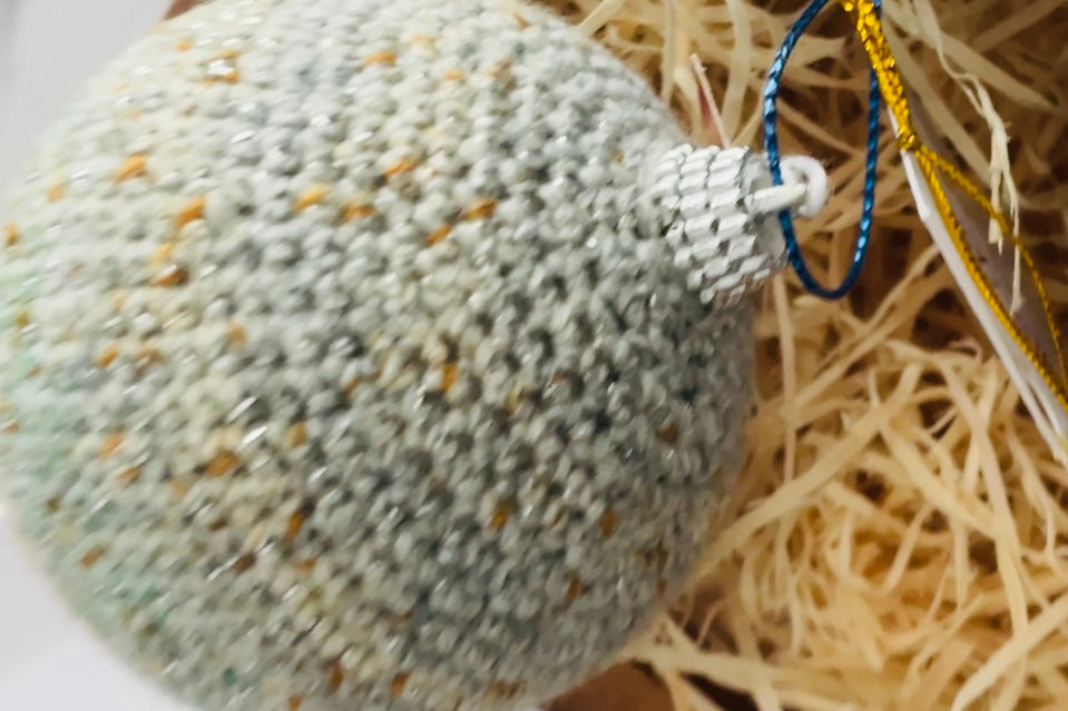 Trio of Festive Crochet Baubles