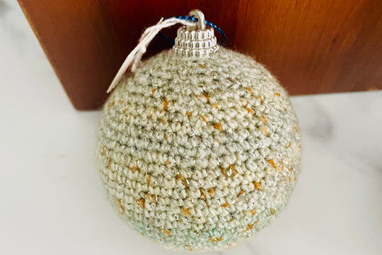 Trio of Festive Crochet Baubles