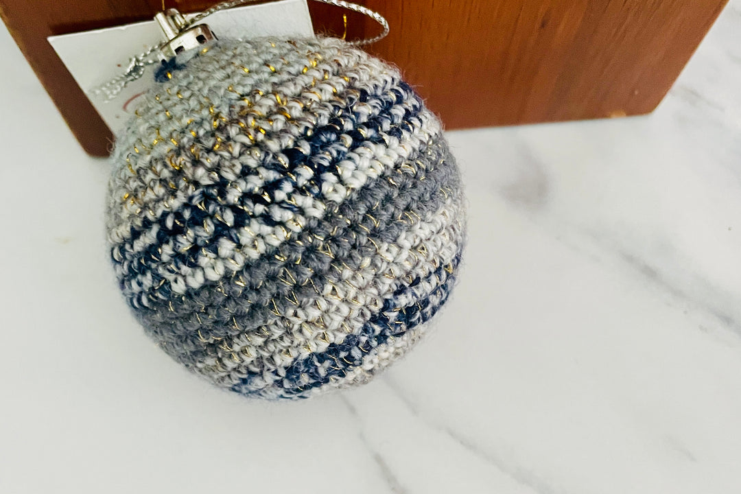 Trio of Festive Crochet Baubles