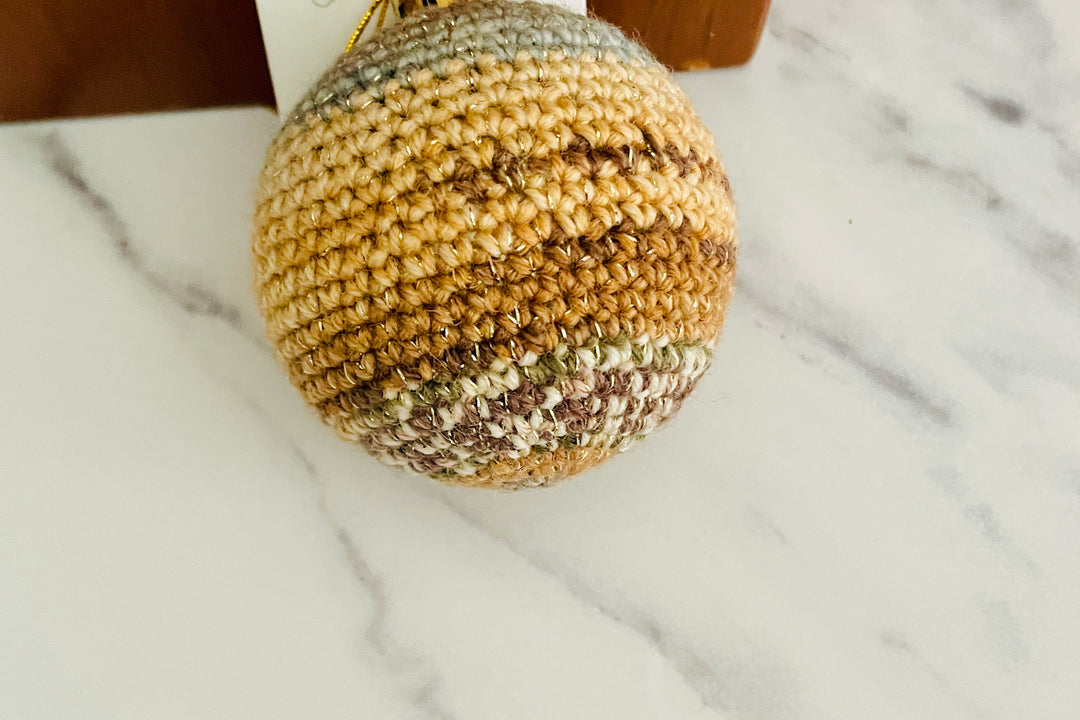 Trio of Festive Crochet Baubles