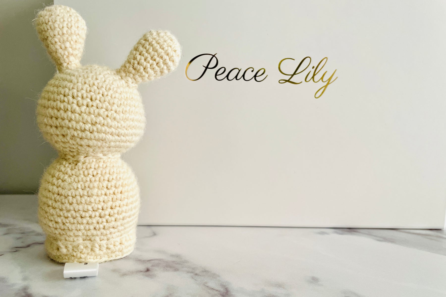 crochet peace lily Rabbit Crochet Gift | Rabbit Gift Box