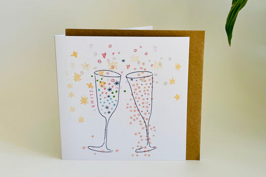 Champagne Flutes Card