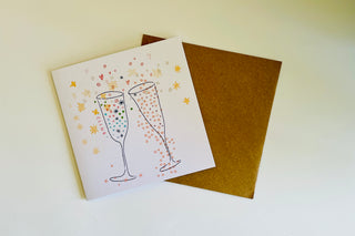 Champagne Flutes Card