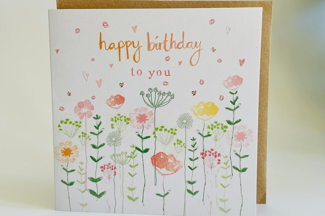 Happy Birthday Flower Card