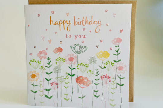Happy Birthday Flower Card