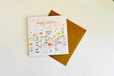 Happy Birthday Flower Card