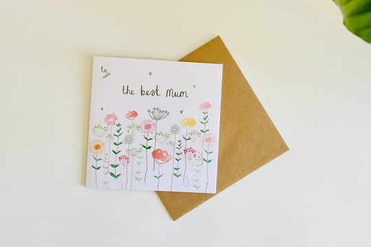 Best Mum Flower Card