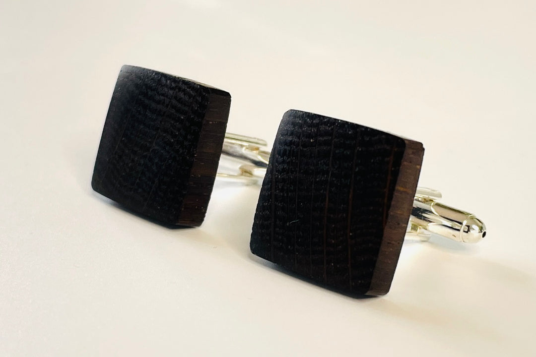 Ancient Norfolk Bog Oak Wooden Cufflinks