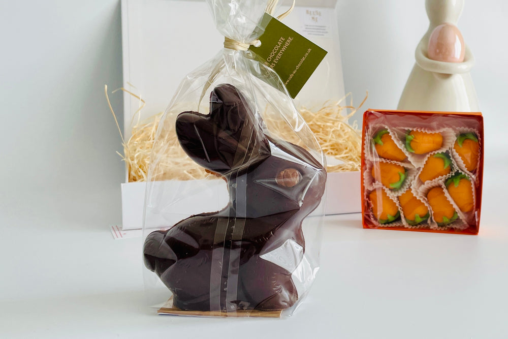 Chocolate Bunny and Marzipan Carrot Gift Set